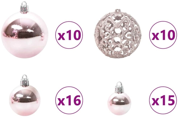 vidaXL Künstlicher vorbeleuchteter Weihnachtsbaum Silber 210 cm 3397221 Bild 7