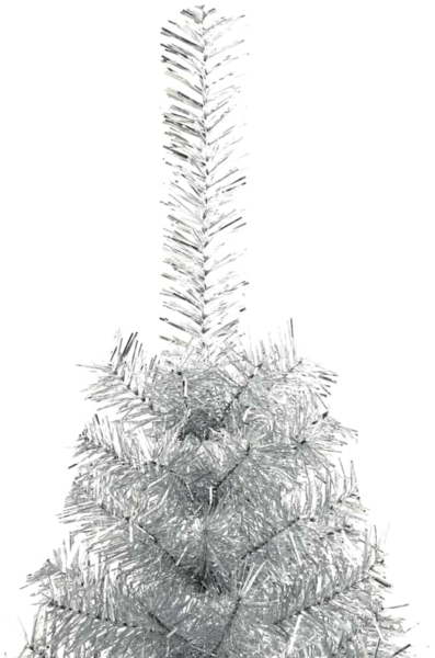 vidaXL Künstlicher vorbeleuchteter Weihnachtsbaum Silber 210 cm 3397221 Bild 10