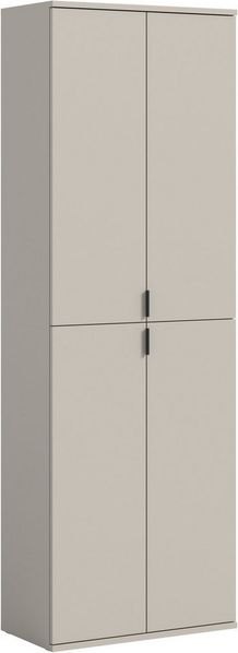 Home affaire Garderobenschrank TRONDHEIM, Höhe 193 cm, 4 Türen, 9 Fächer, 7 Einlegeböden (inkl. ausziehbarer Kleiderstange, in verschiedenen Farben erhältlich) Schrank, Hochschramk, Mehrzweckschrank, Universalschrank, Flur, Diele