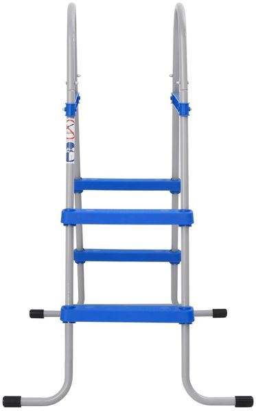 vidaXL Pool-Leiter, für Pools bis 84 cm, Stahl/Kunststoff Grau/Blau, 96 x 76 x 121 cm Bild 2