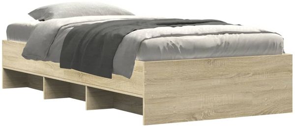 vidaXL Bettgestell ohne Matratze Sonoma-Eiche 90x200 cm Holzwerkstoff 3295676 Bild 3