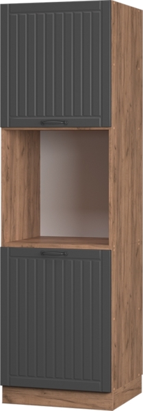 Herdumbauschrank Fame-Line Dunkelgrau 60 cm offen Vicco