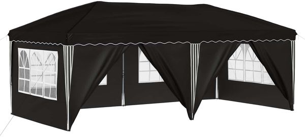 vidaXL Pop-up Partyzelt 575 x 288 x 245 cm Schwarz 42019810 Bild 2