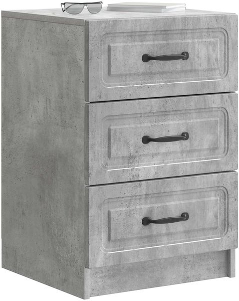 vidaXL Nachttisch Betongrau 43 x 41 x 63,5 cm Holzwerkstoff 895708 Bild 2
