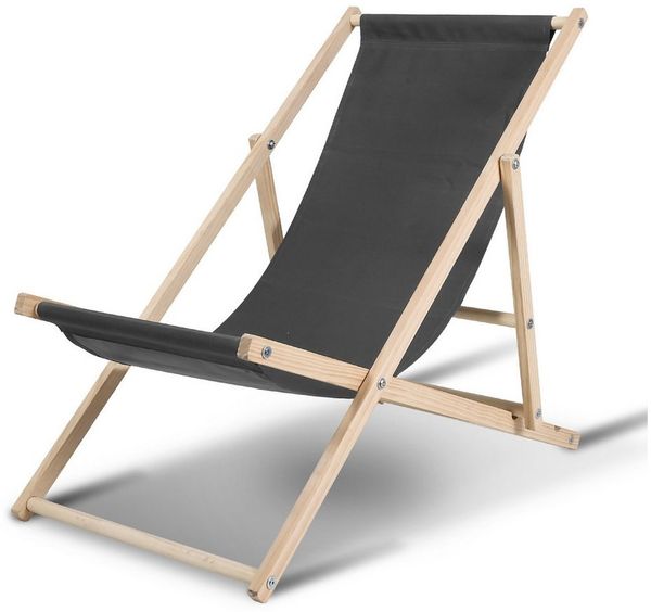 Clanmacy Gartenliege Liegestuhl Schwingliege Klappbar Holz Strandstuhl Strandliege, 1 St.