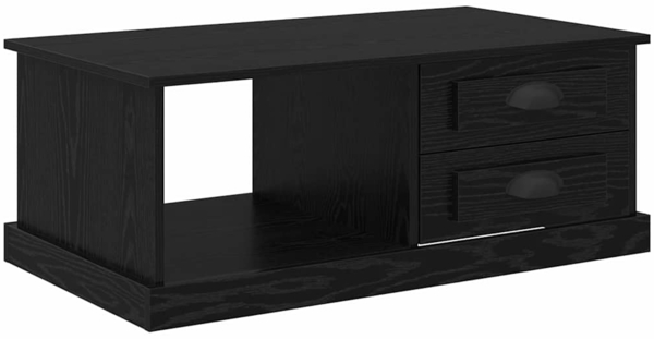 vidaXL Couchtisch Schwarz Eichen-Optik 90 x 50 x 35 cm Holzwerkstoff 881363