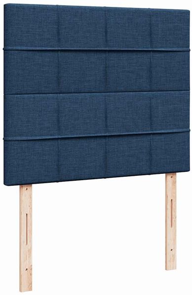 vidaXL Boxspringbett mit Matratze Blau 120x200 cm Stoff 3294329 Bild 12