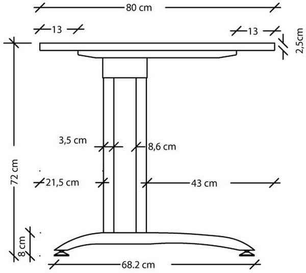 bümö Schreibtisch klein Serie 140x80 cm, Tischplatte aus Holz in Eiche, Gestell aus Metall in Silber - PC Tisch, kleiner Computertisch für's Büro, Office Bürotisch, BS-14-E Bild 7