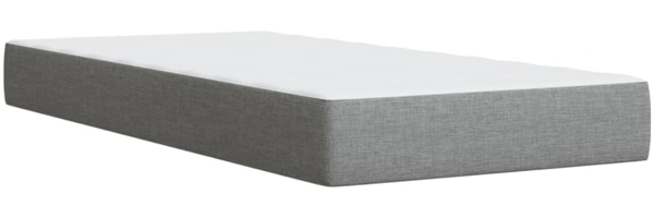Boxspringbett mit Matratze, Stoff, Viereckige, grauer Fuß, Hellgrau, 90x190 cm, true Bild 8