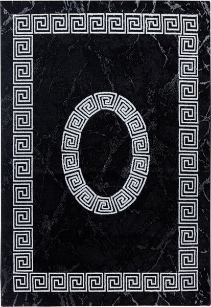 Kurzflor Teppich Pago rechteckig - 280x370 cm - Schwarz