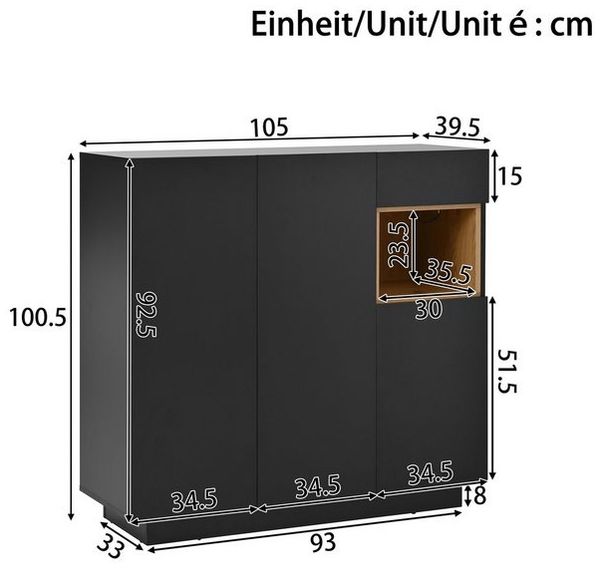 STILVORA Schuhschrank mit Schublade,Aufwahrungsschrank Schuhregal mit verstellbaren Regalen (Schuhkommode, Schuhkipper, 1-St, 1 Schublade) mit verstellbaren Einlegeböden Bild 4