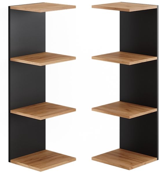 Wandregal Paolo Anthrazit 30 x 95 cm 2er Set Vicco