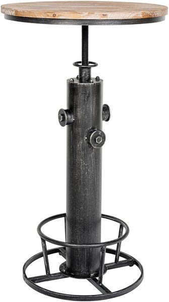 Stehtisch SILKE rund - 54x54x91cm, Metall, Antik-Silber | Hoher Tisch Bartisch Bistrotisch hoch
