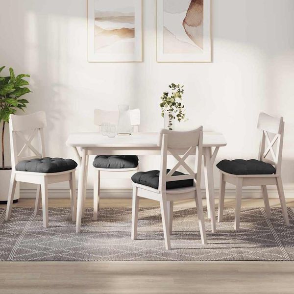 vidaXL Sitzkissen 4 pcs Dunkelgrau 40 x 40 cm Cordstoff 42015096
