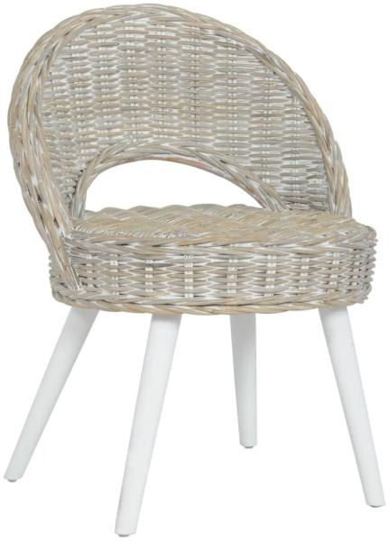 vidaXL Sessel Kubu-Rattan Weiß 285229