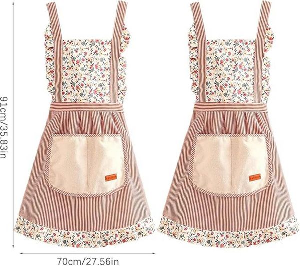 Agger Kochschürze 1 Stück Schürze mit Taschen, Verstellbare Küchen Schürze Bild 2