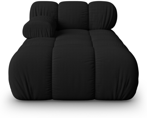 Micadoni Recamiere Bellis Links 3D-Stoff Sonic Schwarz