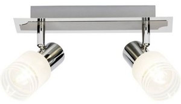 Brilliant Leuchten No. G32429-77 LED Spotbalken Lea E14 2-flammig eisen chrom weiß Bild 4