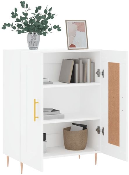 Sideboard, Kommode Weiß 69,5x34x90 cm Holzwerkstoff j3346p Bild 4