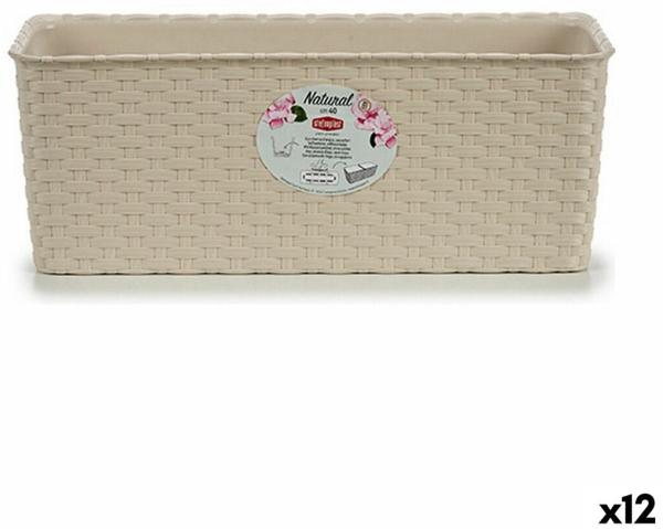 Blumenkasten Stefanplast 15,5 x 13,5 x 38,5 cm Beige Kunststoff (12 Stück)