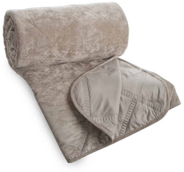 Eurofirany Tagesdecke VELVET2, Steppdecke Samtdecke Karomuster Weicher Überwurf Velours Bild 3