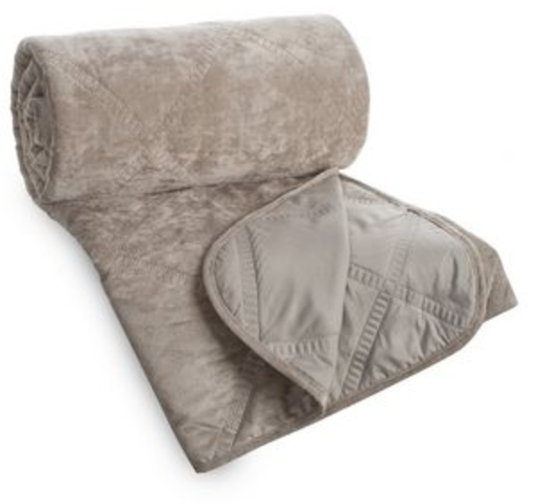 Eurofirany Tagesdecke VELVET2, Steppdecke Samtdecke Karomuster Weicher Überwurf Velours Bild 5