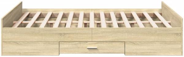 vidaXL Bettgestell mit Schubladen Sonoma-Eiche 120x200cm Holzwerkstoff 3280302 Bild 6