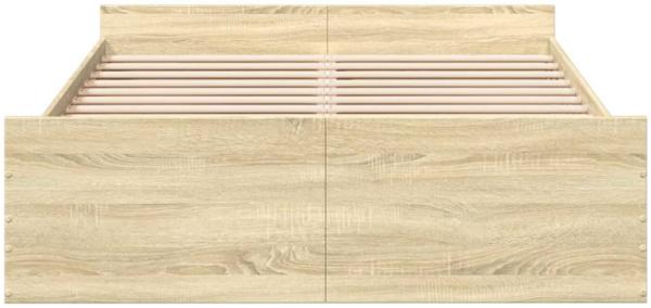 vidaXL Bettgestell mit Schubladen Sonoma-Eiche 120x200cm Holzwerkstoff 3280302 Bild 8