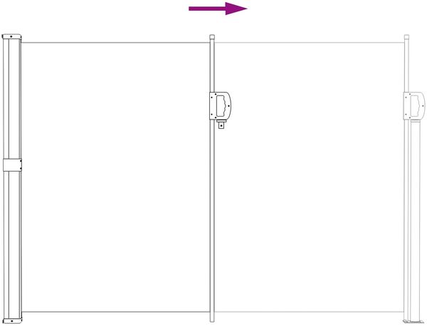 vidaXL Ausziehbares Seitenmarkise 117 x 300 cm Polyester Rechtwinklig 42035404 Bild 6