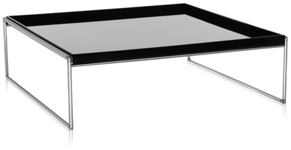 Kartell Trays, Schwarz, 80 x 25.3 x 80 cm