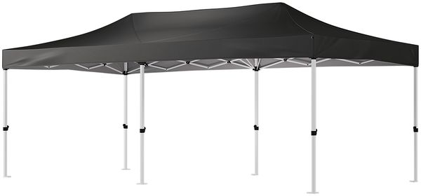 STEELSØN 'Rynara' Pavillon 3x6 m, schwarz, wasserdicht, stabil und UV-beständig, Faltpavillon mit 6 Seitenteilen, Pop Up Pavillon inkl. Tragetasche Bild 12