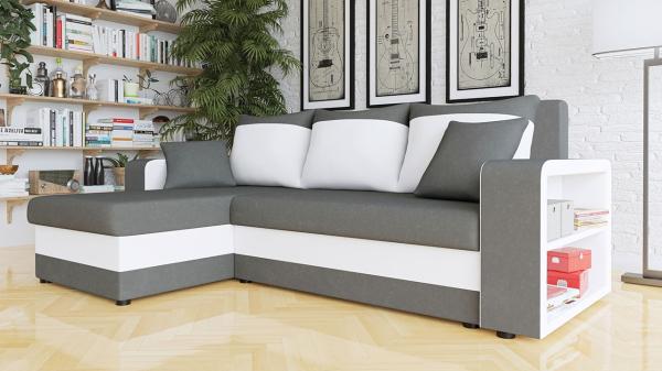 Ecksofa Fano, Farbe: Alova 36 + Soft 017