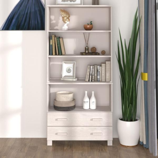 vidaXL Highboard Massivholz Kiefer Weiß [3100935]