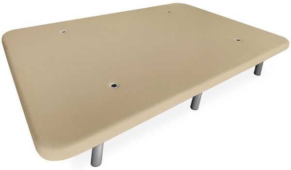 Somnia Descanso - Verstärkter 3D-Polsterfuß, hohe Stabilität mit 5 Querstangen mit Lüftungsventilen und 6 Metallfüßen mit Gewinde von 27 cm, 90x190, Beige
