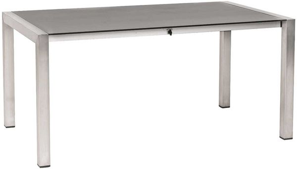 Gartentisch Alina I, Kunststoff, Grau, Schwarz, 180 x 74 x 100 cm