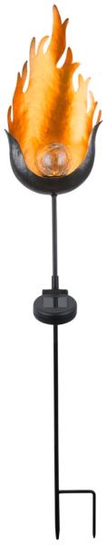 LED Erdspieß Solarleuchte, Flamme, Höhe 93,5 cm