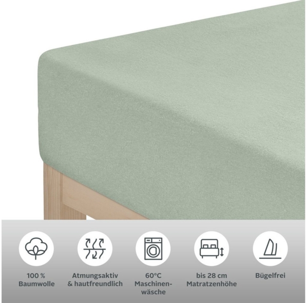 my home Spannbettlaken BLACKBERRY, Jersey, Gummizug: rundum, (2 Stück), Baumwolle, Matratzen bis 28 cm Höhe, Bettlaken, Spannbetttuch, Laken Bild 2