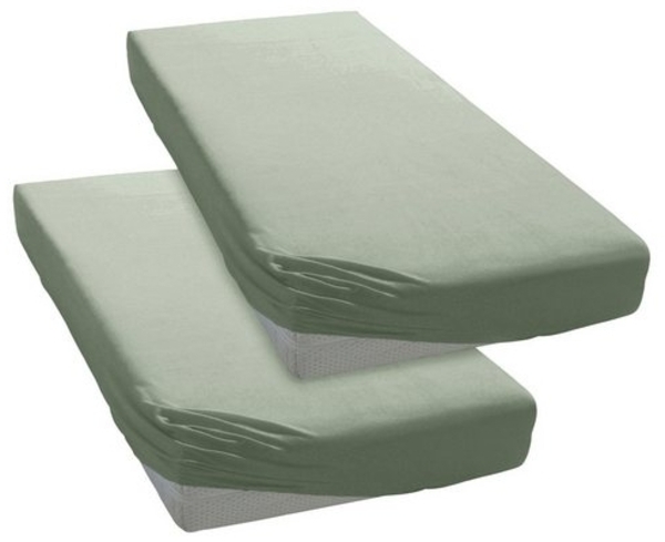 my home Spannbettlaken BLACKBERRY, Jersey, Gummizug: rundum, (2 Stück), Baumwolle, Matratzen bis 28 cm Höhe, Bettlaken, Spannbetttuch, Laken Bild 4