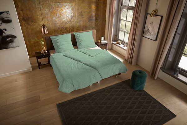 PURE luxury collection Wendebettwäsche Rotterdam, Microfaser, 2 teilig, Mikrofaser, Pflegeleicht, Reißverschluss, Wende, 3D, uni muster, weich