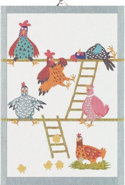 EKELUND MASTER WEAVERS 1692 Geschirrtuch Küchenhandtuch Hönshus 35x50 cm, (1-tlg, 1 x Geschirrtuch), Pixel gewebt (6-farbig)