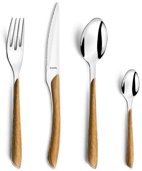 Amefa ECLAT NATURE Besteckset 16-teilig holz hochglanzpoliert
