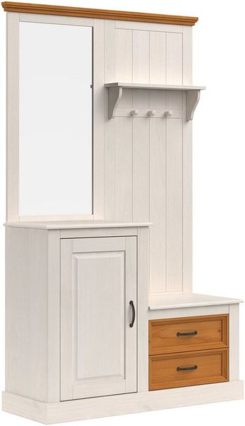 Home affaire Garderobenschrank Selma mit Spiegel, Haken und Hutablage, Breite 110 cm