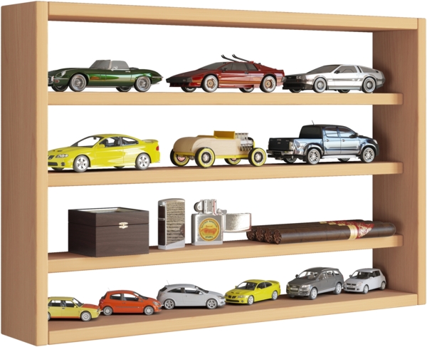 VCM Wandvitrine Osado 919884 Buche H. 40 x B. 60 x T. 10 cm