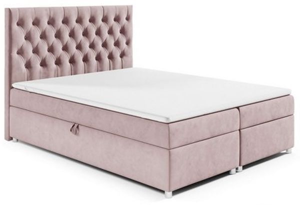 Best for Home Boxspringbett mit Bettkasten Doppelbett Trinity K14 Bonellfederkern inkl 7cm Topper (140x200 160x200 180x200 200x200 cm, Bonell-Matratze, gepolstertes Kopfteil, Polsterbett versch. Größen), mit oder ohne Topper, Flexible Liefermöglichkeit... Bild 3