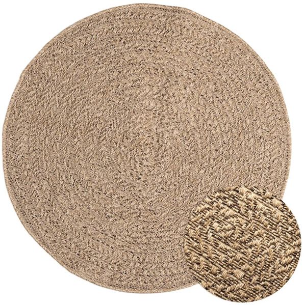 vidaXL Teppich 90 cm Jute-Optik Innen und Außen 364835