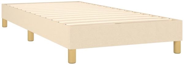 vidaXL Polsterbett, Stoff, 25,0 cm, Creme, 90x200 cm, Natur Bild 4