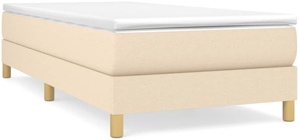 vidaXL Polsterbett, Stoff, 25,0 cm, Creme, 90x200 cm, Natur Bild 2