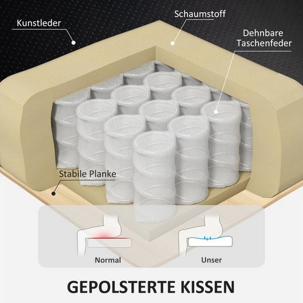 MC Star Relaxsessel mit Hocker, 360°drehbarer Fernsehsessel mit Liegefunktion (TV-Sessel mit Taschenfeder für Wohnzimmer, Kunstleder, Schwarz)