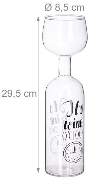 Relaxdays Weinflasche Glas Aufsatz 750 ml Bild 5