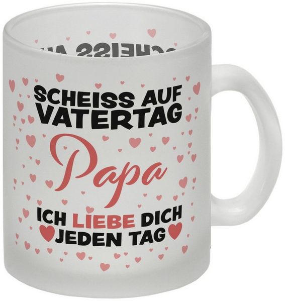 speecheese Tasse Scheiss auf Vatertag Papa ich liebe dich jeden Tag Glas Tasse